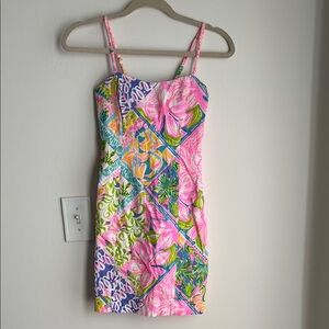 Lilly Pulitzer Shelli Stretch in Block Party Summer Mini Dress